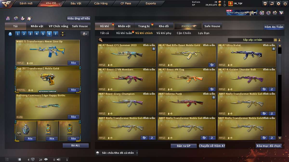 shop acc cf uy tin gia re